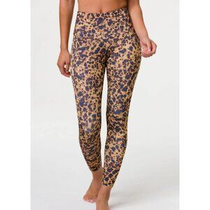 Onzie Flow Tortoiseshell High Basic Midi Gym Leggings L NWT yoga crop